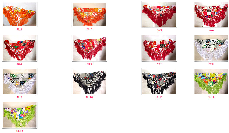 フラメンコ 衣装 シージョPeris Complementos オリジナルカラー・パッチワーク・シージョ (スカーフ/ストール)