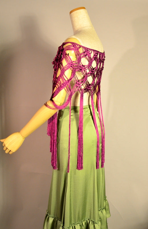 フラメンコ 衣装 シージョスペイン製オリジナルカラー・手編みクロシェ