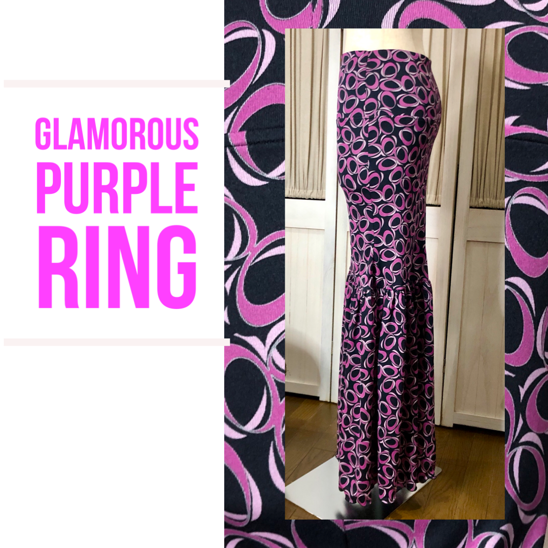 オリジナル フラメンコ スカート SIRENA GLAMOROUS Purple Ring シレナ グラマラス パープルリング　BS-248