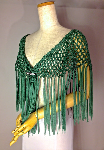 フラメンコ 衣装 シージョスペイン製クロシェ手編みストレッチ・シルクシージョfishnet  スカーフ ストール